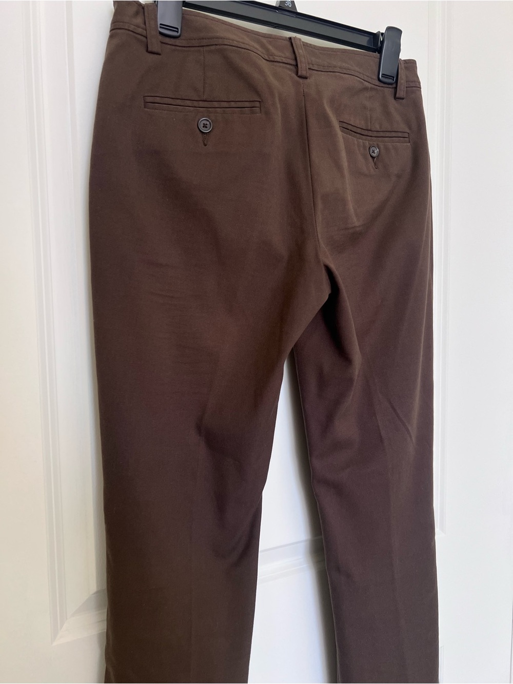 Banana Republic Chocolate Brown Straight Leg Trousers - Picture 7 of 7